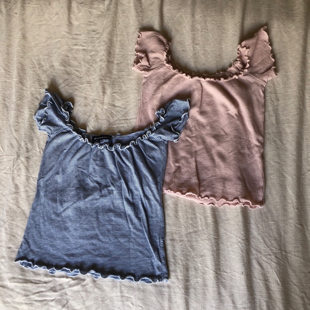 Brandy Melville, off the shoulder tops